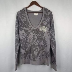 Diesel Low neck Hooded sweatshirt size L lavender